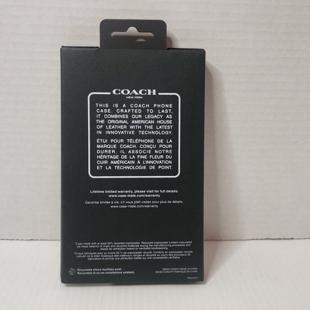 Two Coach iPhone 15 PRO Cases: Signature Folio + Slim Case Bundle Tan New ! - Picture 4 of 16
